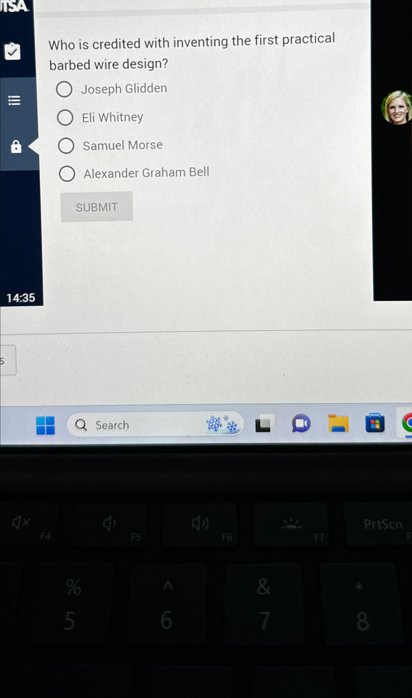  Who is credited with inventing the first practical barbed wire design?