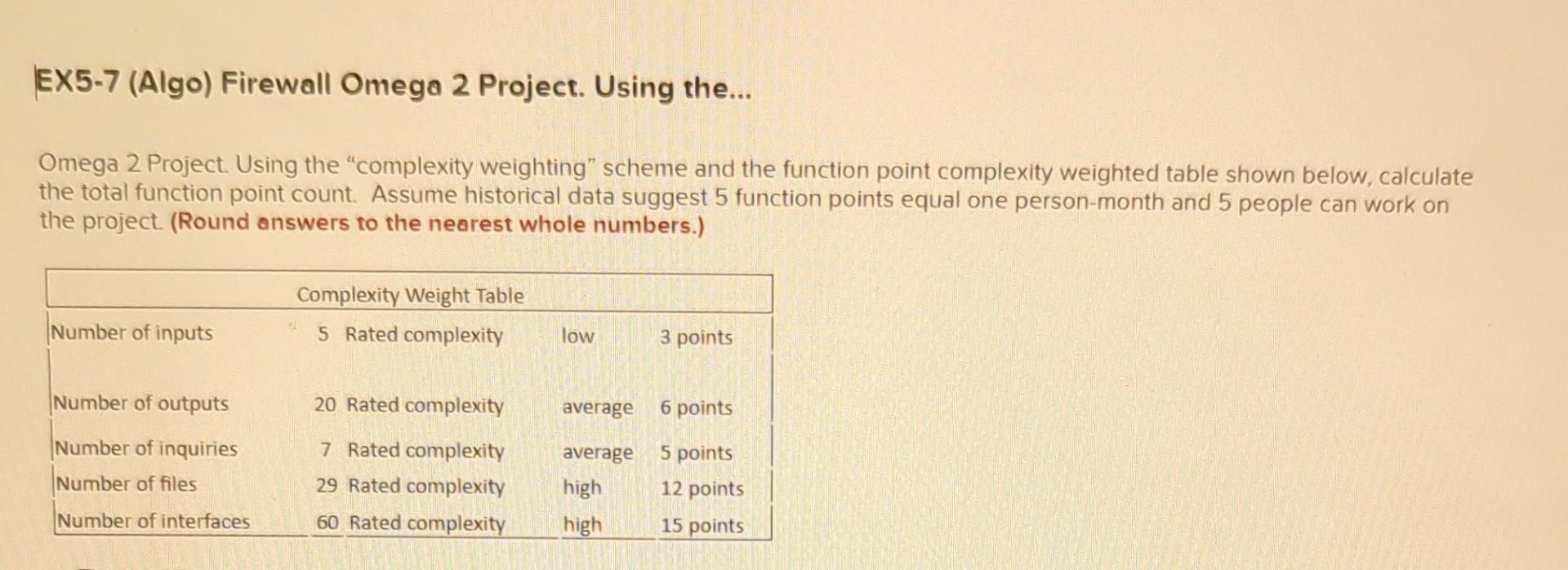 Omega 2 Project. Using the "complexity weighting" scheme and the function