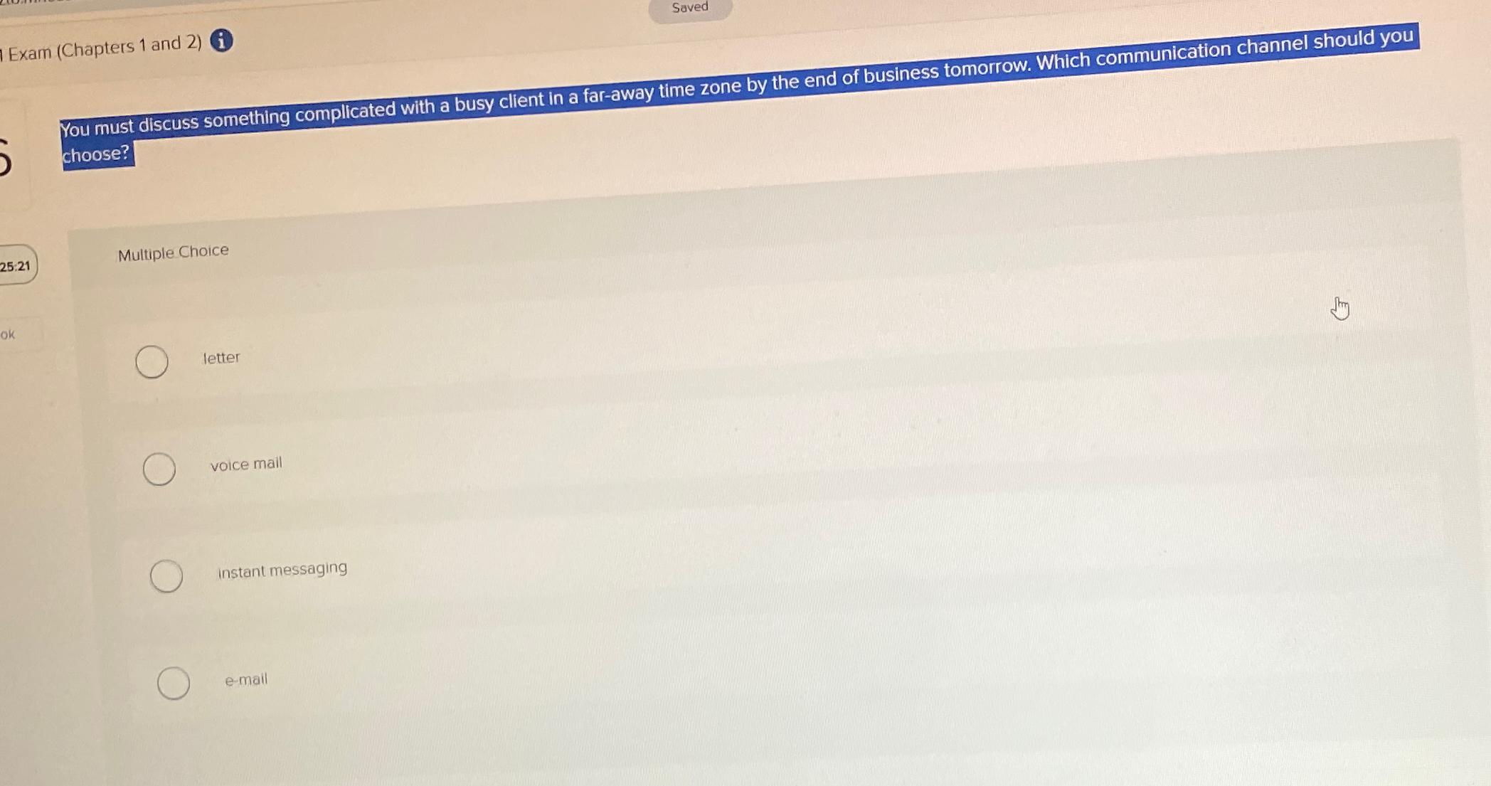  Exam (Chapters 1 and 2)(i) You must discuss something complicated with
