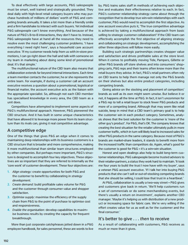 than a single sales For decades, Procter \& Gamble has been at