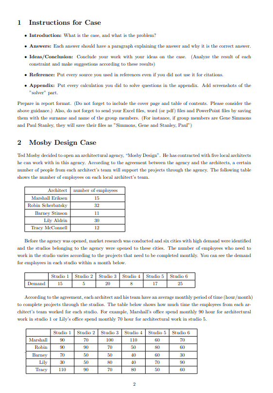 1 Instructions for Case - Introduction: What is the case, and
