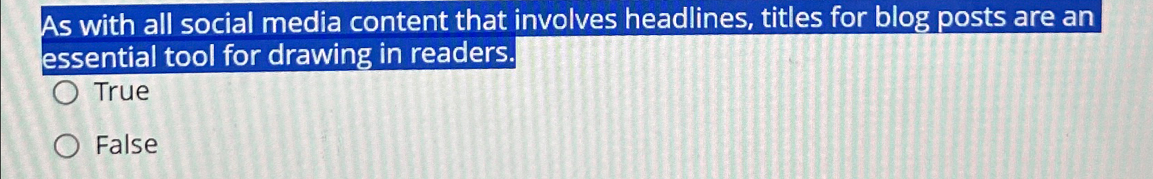  As with all social media content that involves headlines, titles for