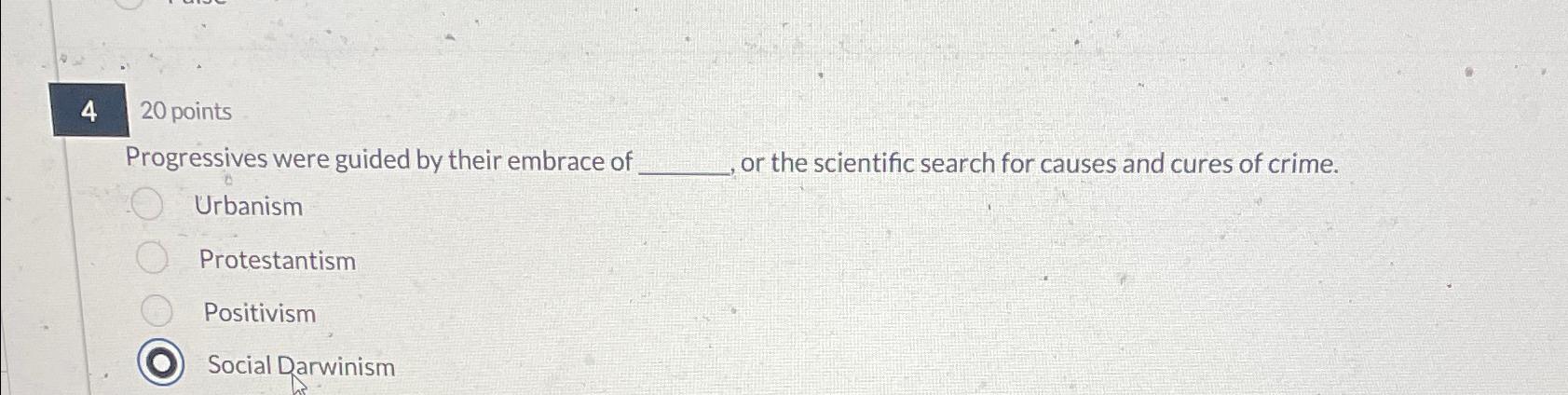  420 points Progressives were guided by their embrace of or the