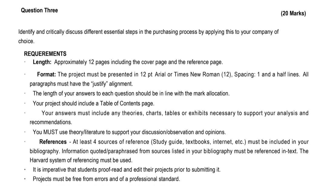  Identify and critically discuss different essential steps in the purchasing process