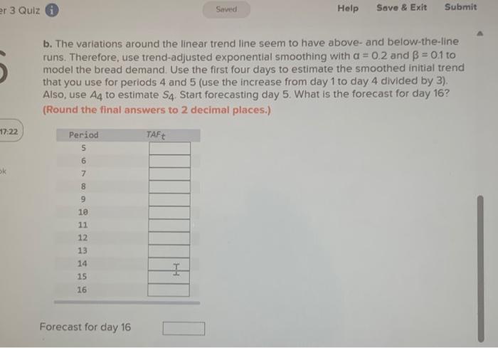 a. Develop a linear trend equation for the above data on demand