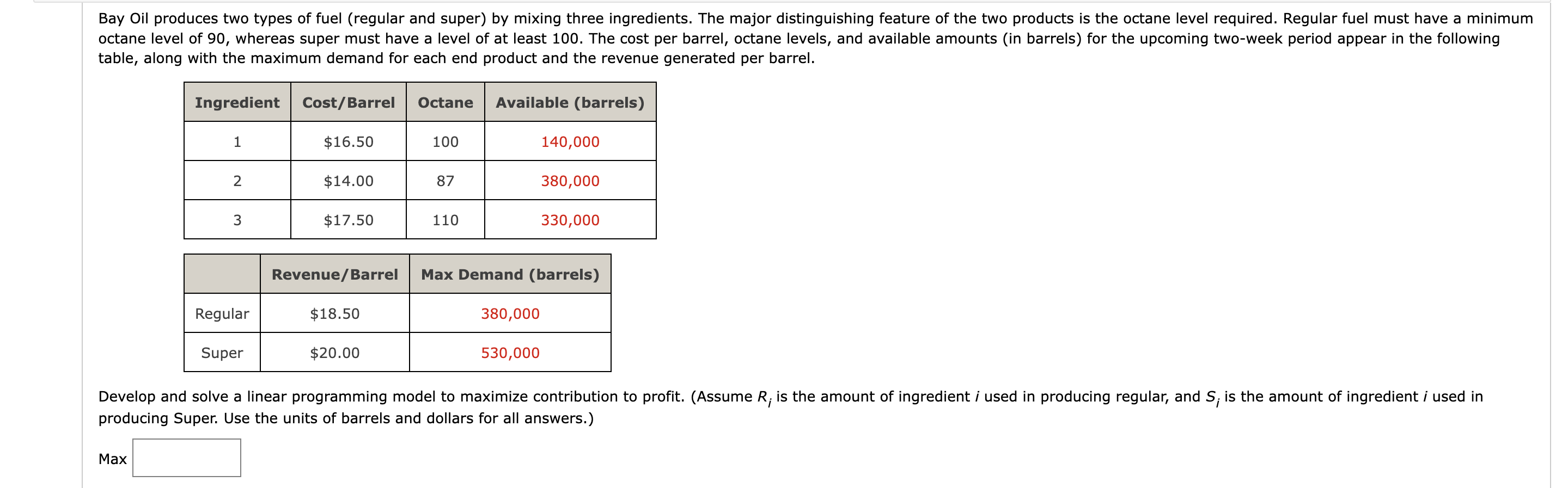 Help Please. Answer all parts using excel LP with steps thank you
