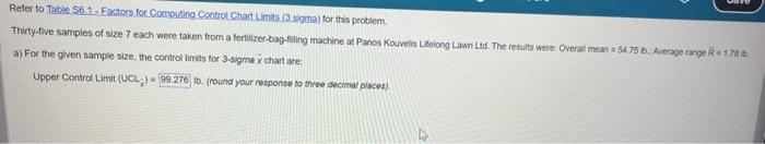  Reier vo tipis. S6: - Factors for Compuling Controt Chart Limits