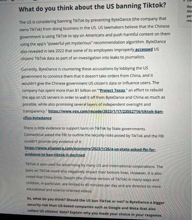  please write a full answer for a discussion What do you