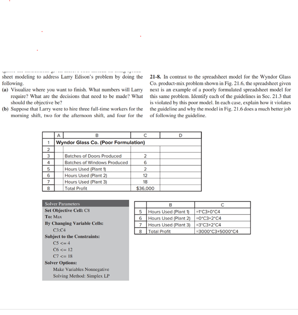 Specific: Introduction to Operations Research Assignment Problem Set Solve Problem 21-8, on