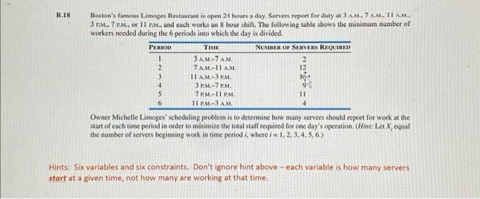 I need help with this on excel. as well as constraints and