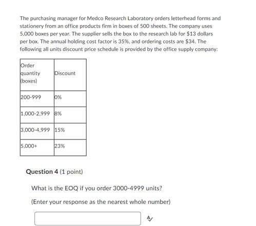  The purchasing manager for Medco Research Laboratory orders letterhead forms and