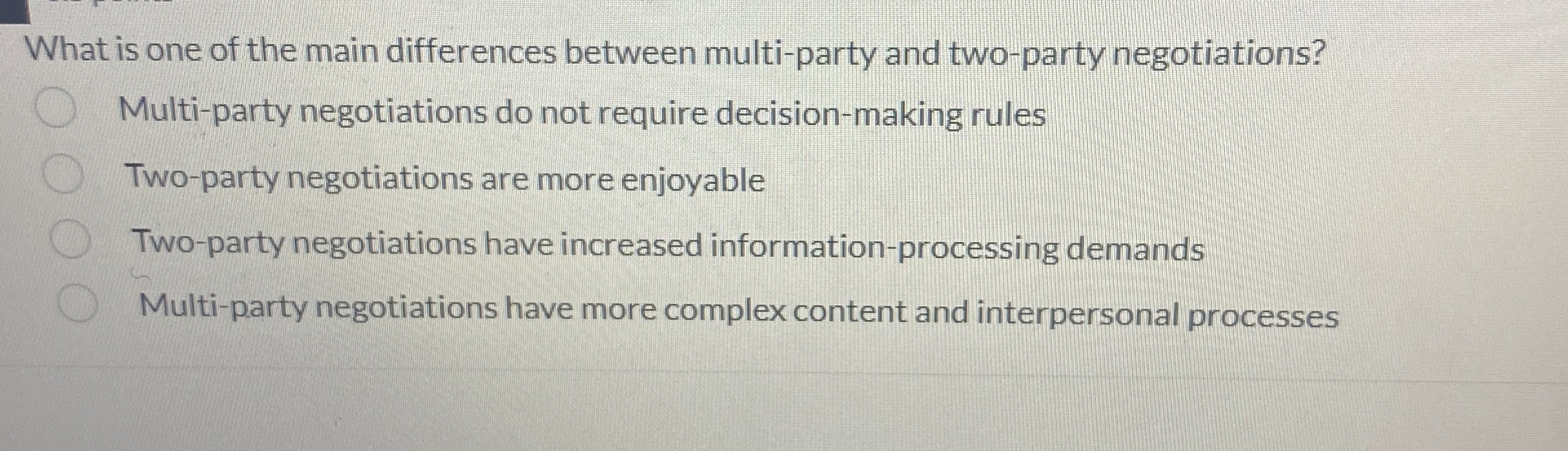  What is one of the main differences between multi-party and two-party