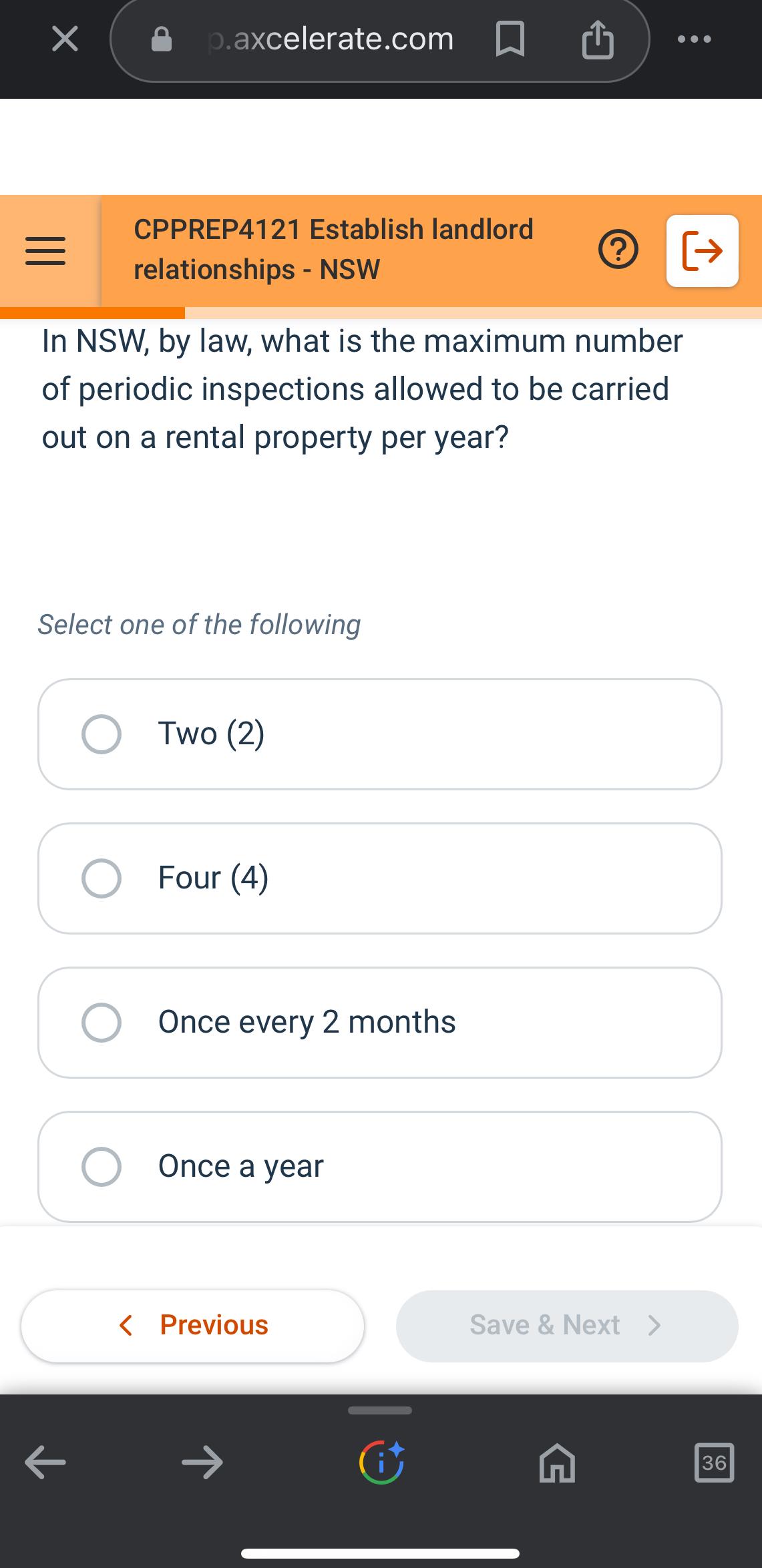  CPPREP4121 Establish landlord relationships - NSW In NSW, by law, what