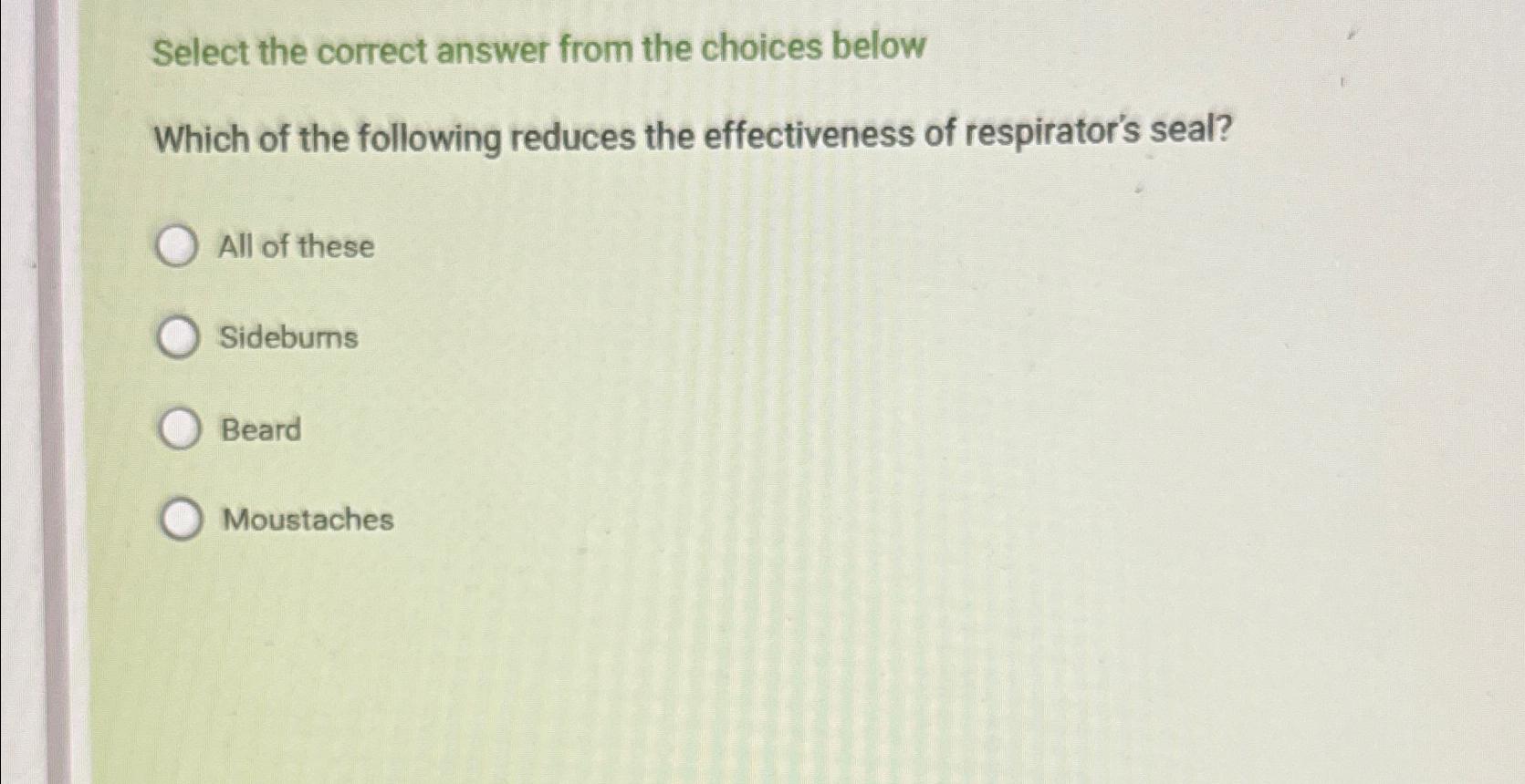  Select the correct answer from the choices below Which of the