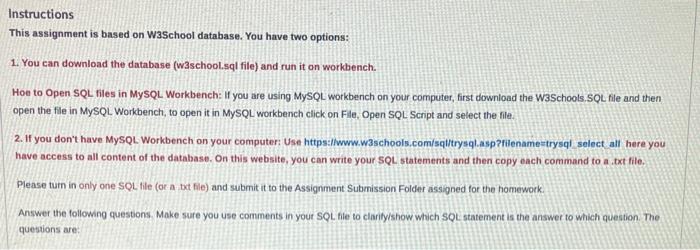 please do all parts for a thumbs up Instructions This assignment is