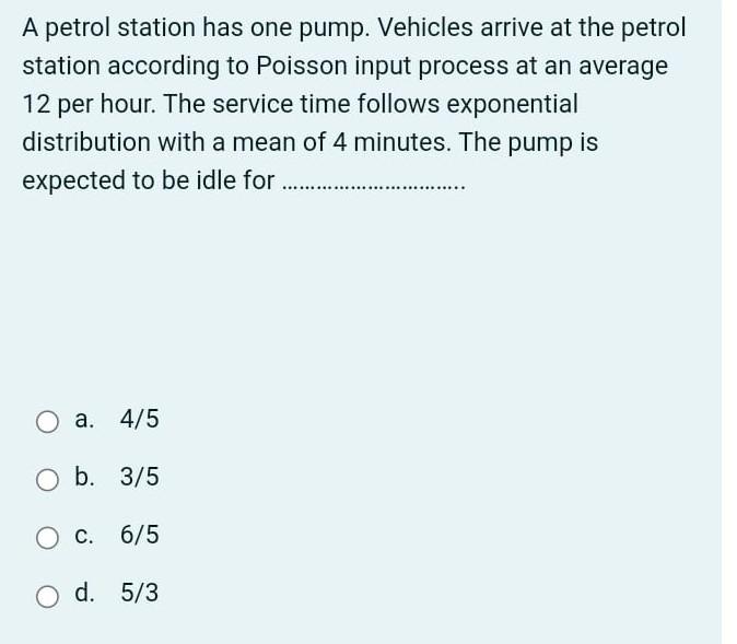 show an answer and step by step solution A petrol station
