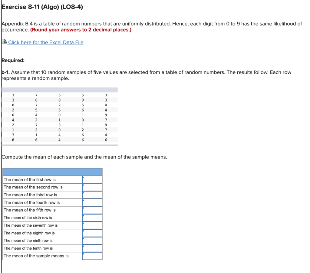 Appendix B.4 is a table of random numbers that are uniformly
