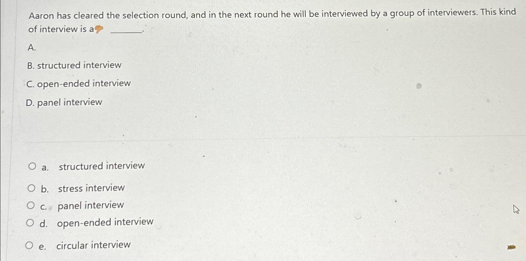  Aaron has cleared the selection round, and in the next round