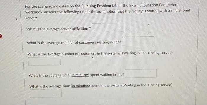 minutes apart (exponentially distributed time between arrivals) The average service time is