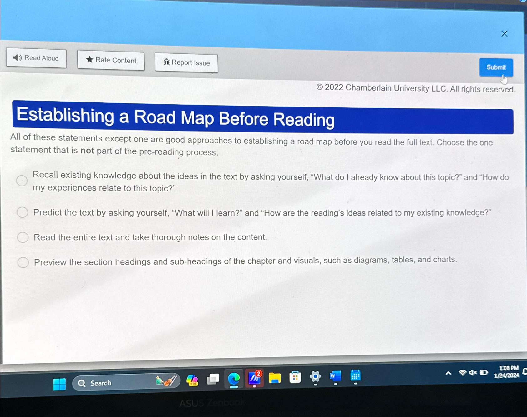  (c)2022 Chamberlain University LLC. All rights reserved. Establishing a Road Map