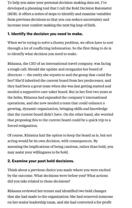 personal decision-making data set, I've developed a planning tool that I call