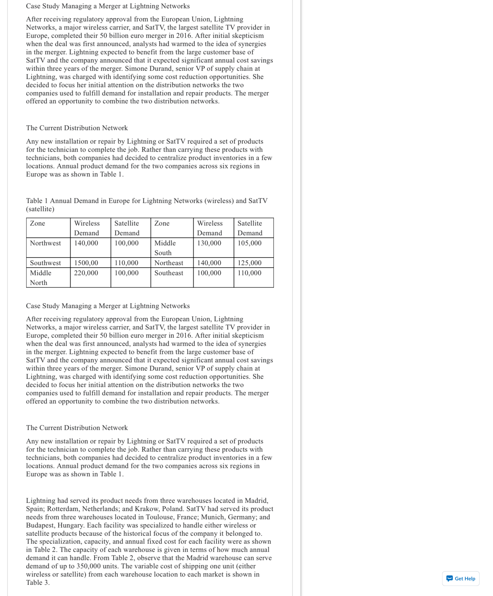 Case Study Managing a Merger at Lightning Networks After receiving regulatory