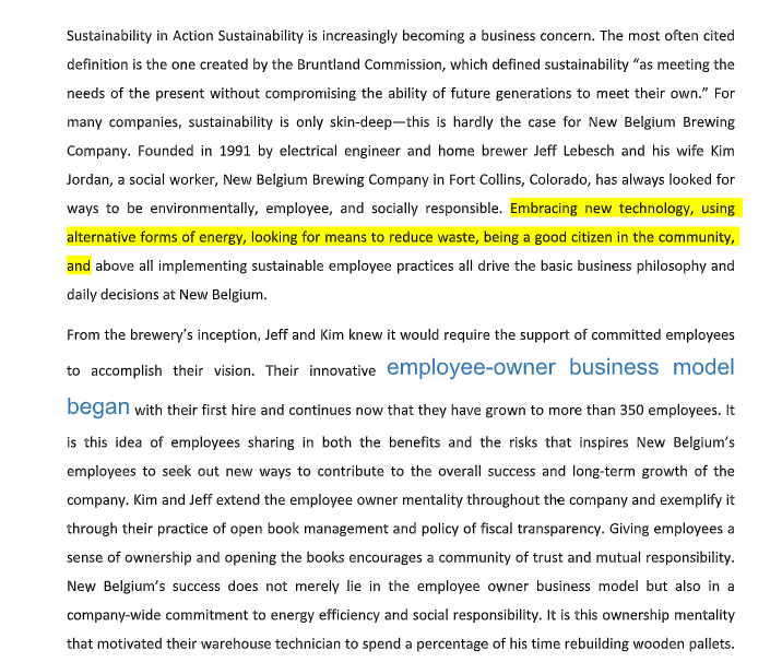 Sustainability in Action Sustainability is increasingly becoming a business concern. The most