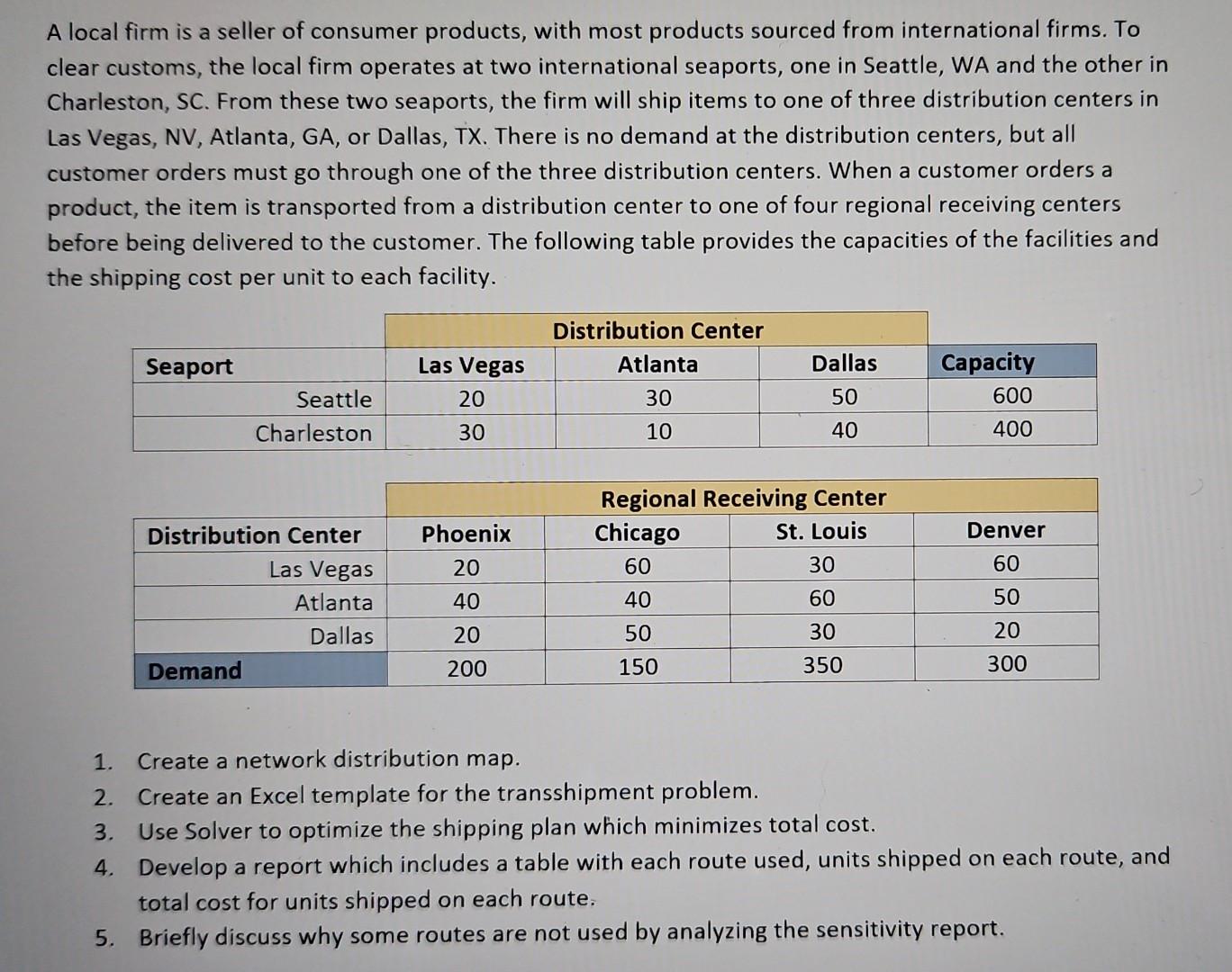  Please show your work in Excel A local firm is a