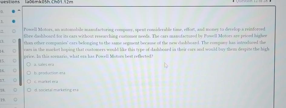  la06mk05h.Ch01.12m Powell Motors, an automobile manufacturing company, spent considerable time, effort,