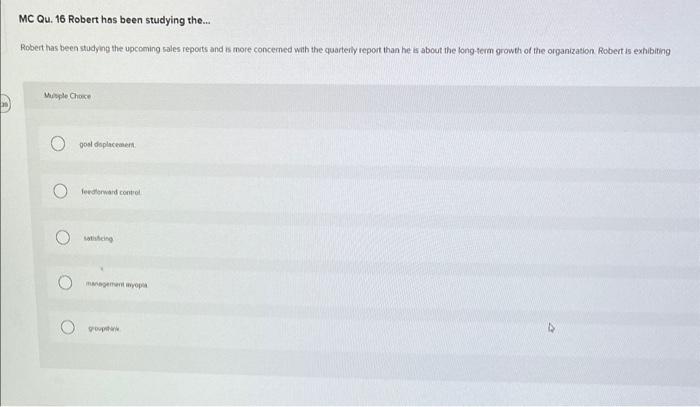  MC Qu. 16 Robert has been studying the... Robert has been