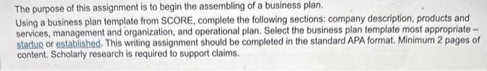 please use an answer not on chegg. ( create a Small business)
