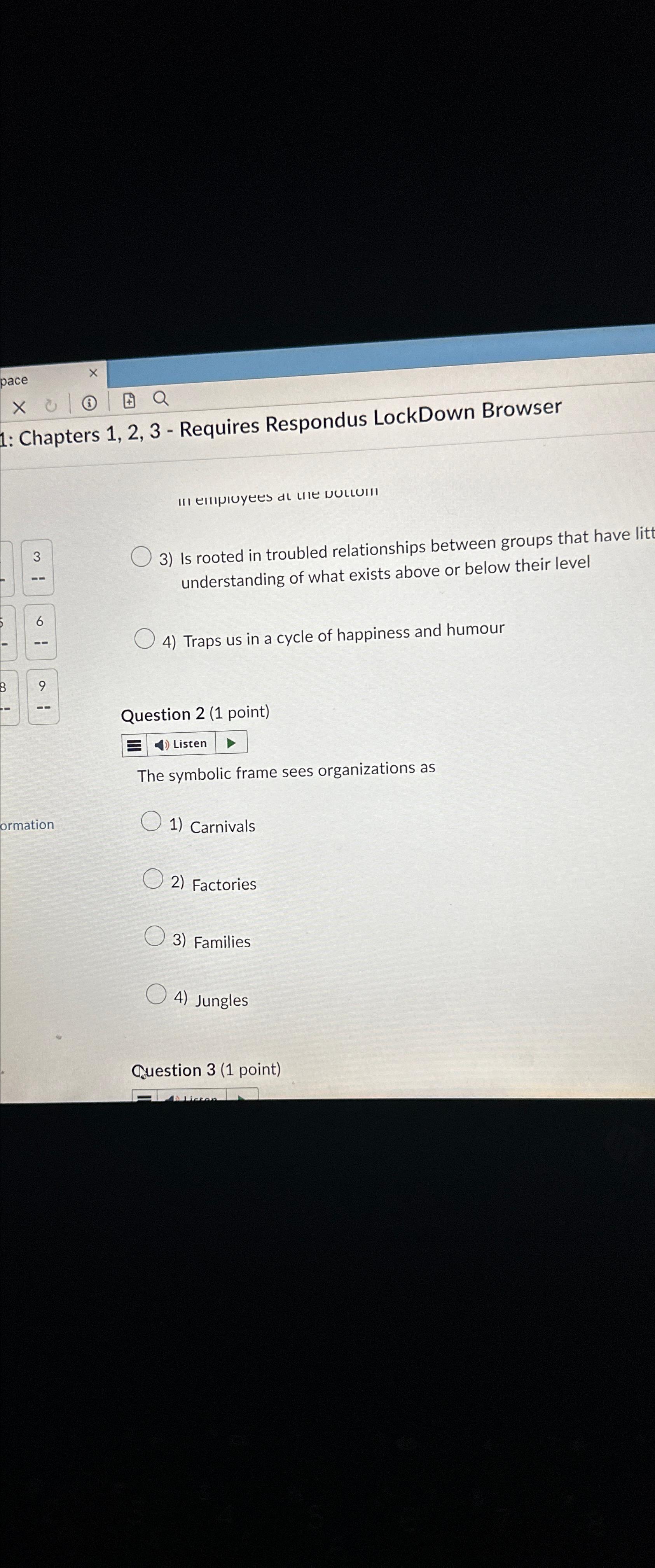  1: Chapters 1,2,3- Requires Respondus LockDown Browser III EIIPIUyets dl lIe