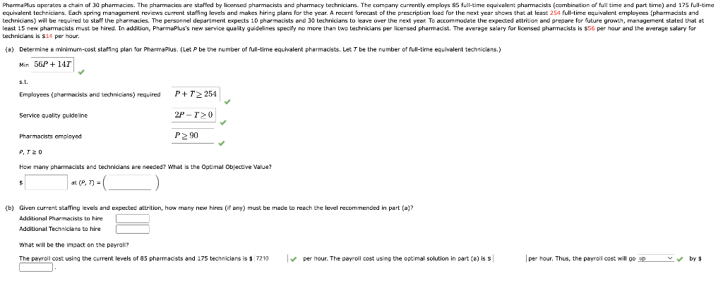 Please help with the remaining questions :) echnicians is 514 per