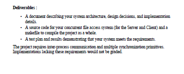 makefile. Note: In such system programming course questions, the full code is