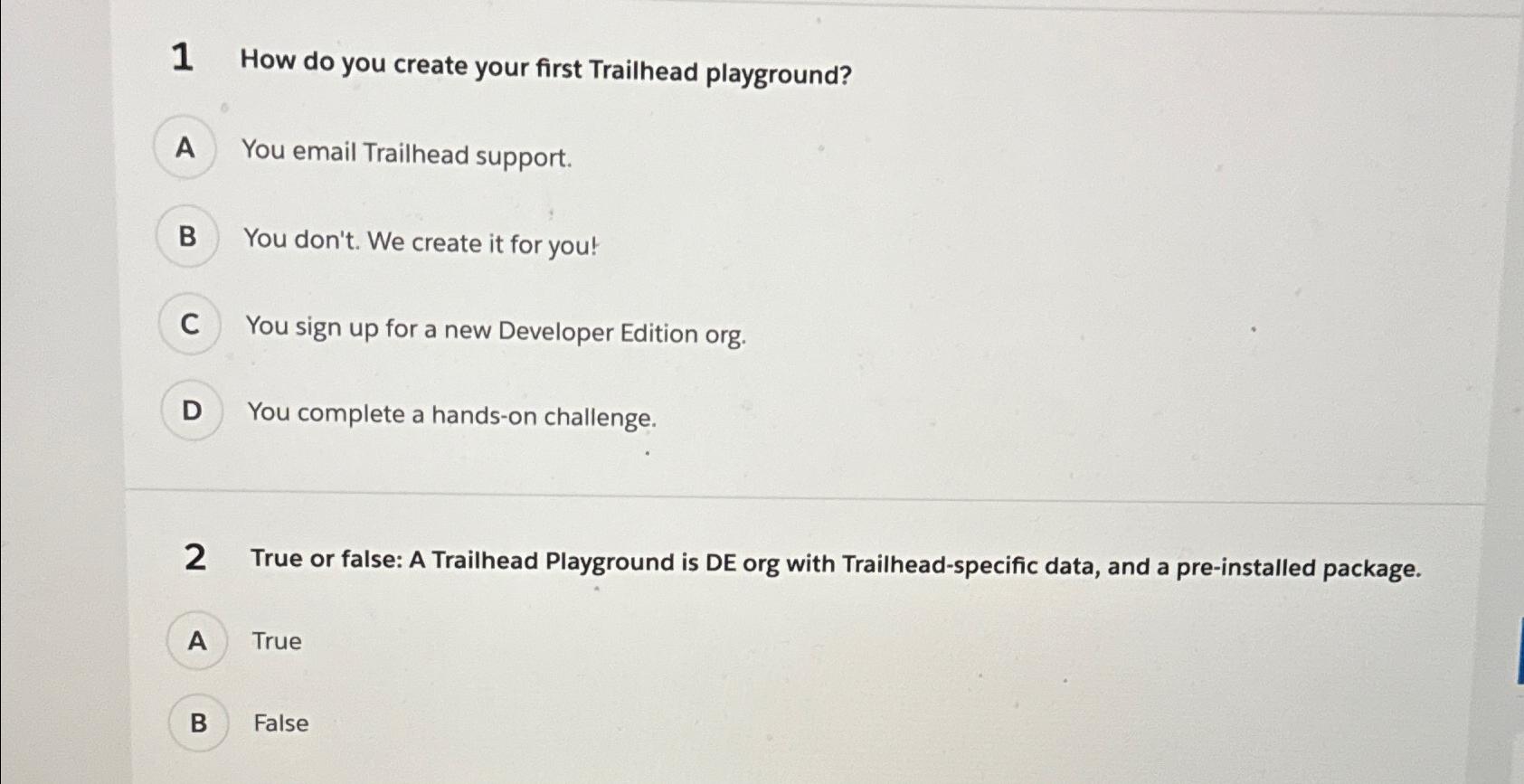  1 How do you create your first Trailhead playground? You email