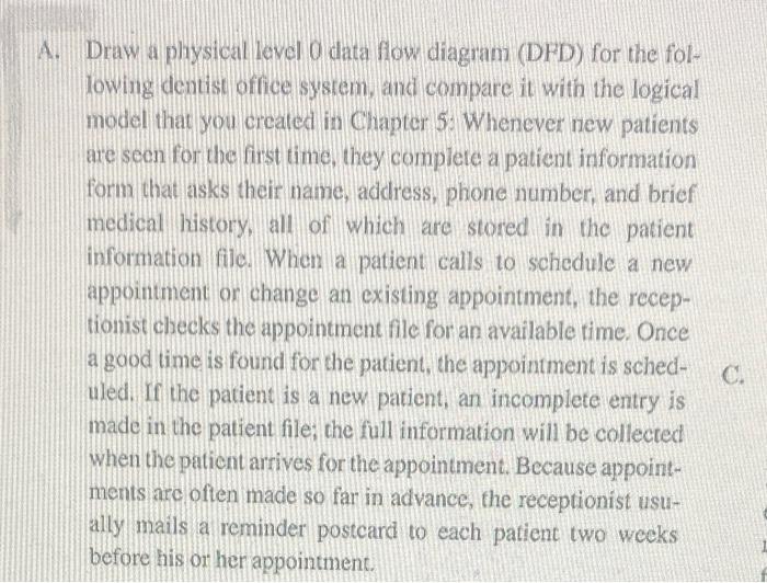 of the dentist office - from your notes and homework and do