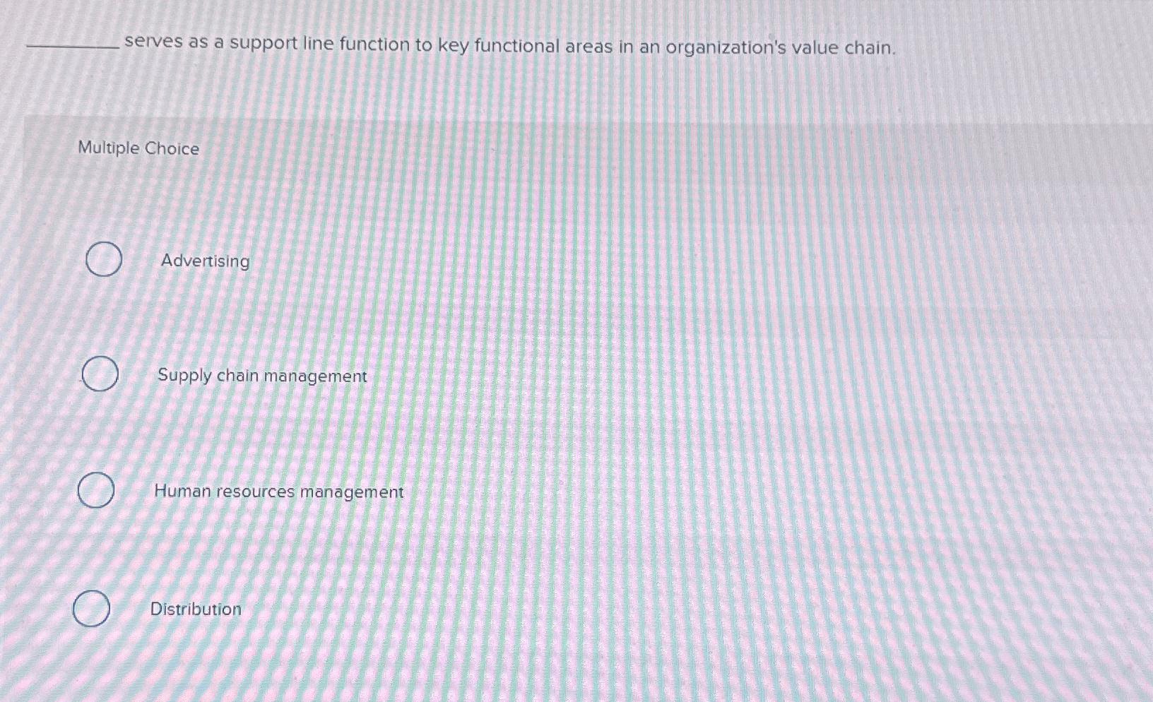  serves as a support line function to key functional areas in