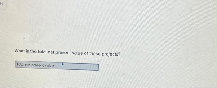 of possible capital projects. The projects, along with their cost and benefits,