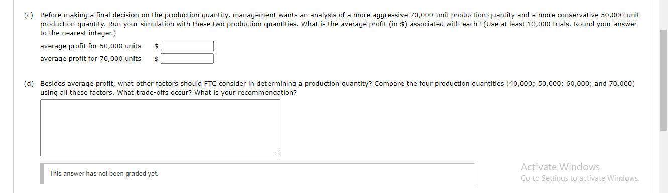 the upcoming holiday season, Fresh Toy Company (FTC) designed a new doll