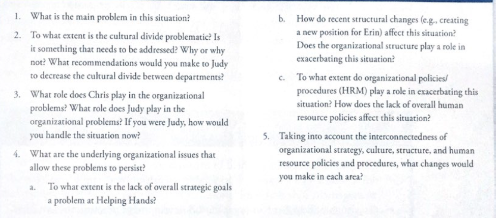 From the case study: Sticker Shock in an Organisation that will not