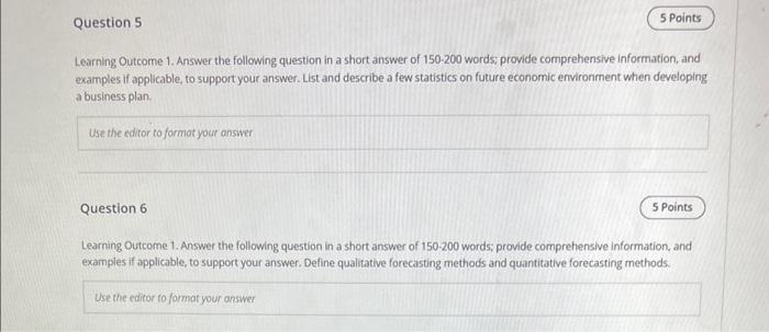  Learning Outcome 1. Answer the following question in a short answer