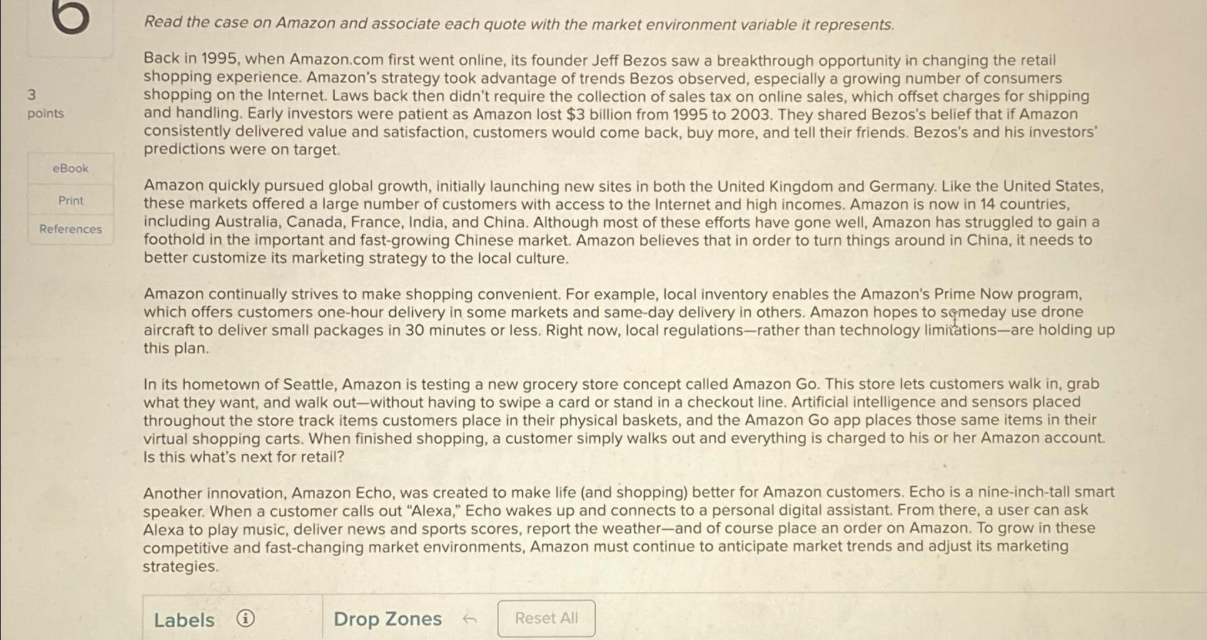  Read the case on Amazon and associate each quote with the