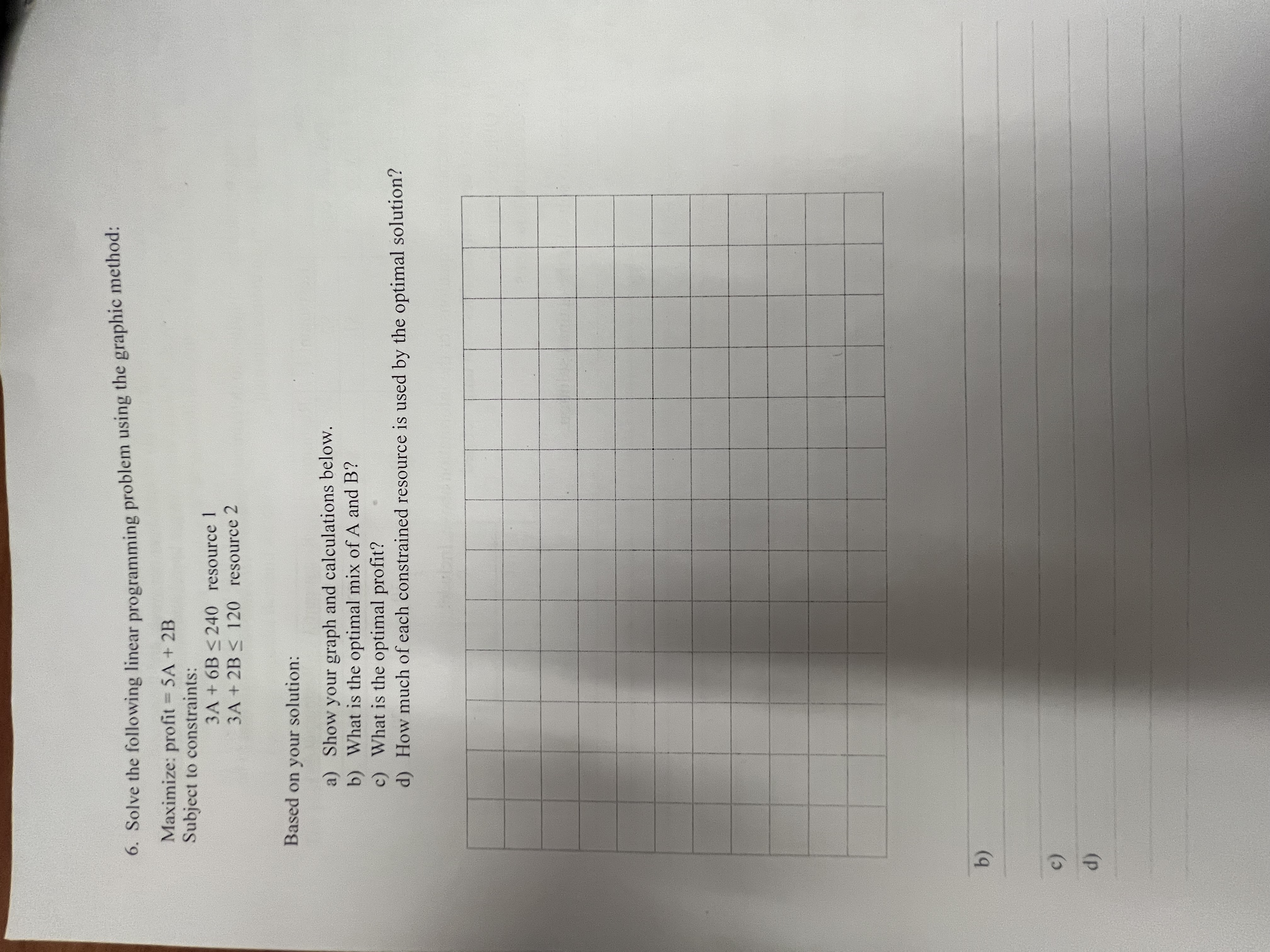  Solve the following linear programming problem using the graphic method: Maximize: