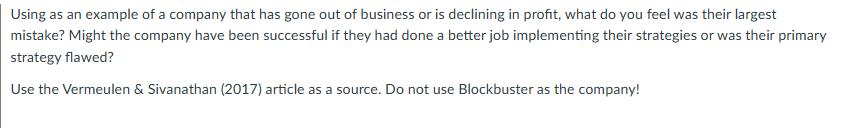  https://hbr.org/2017/11/stop-doubling-down-on-your-failing-strategy Using as an example of a company that has gone