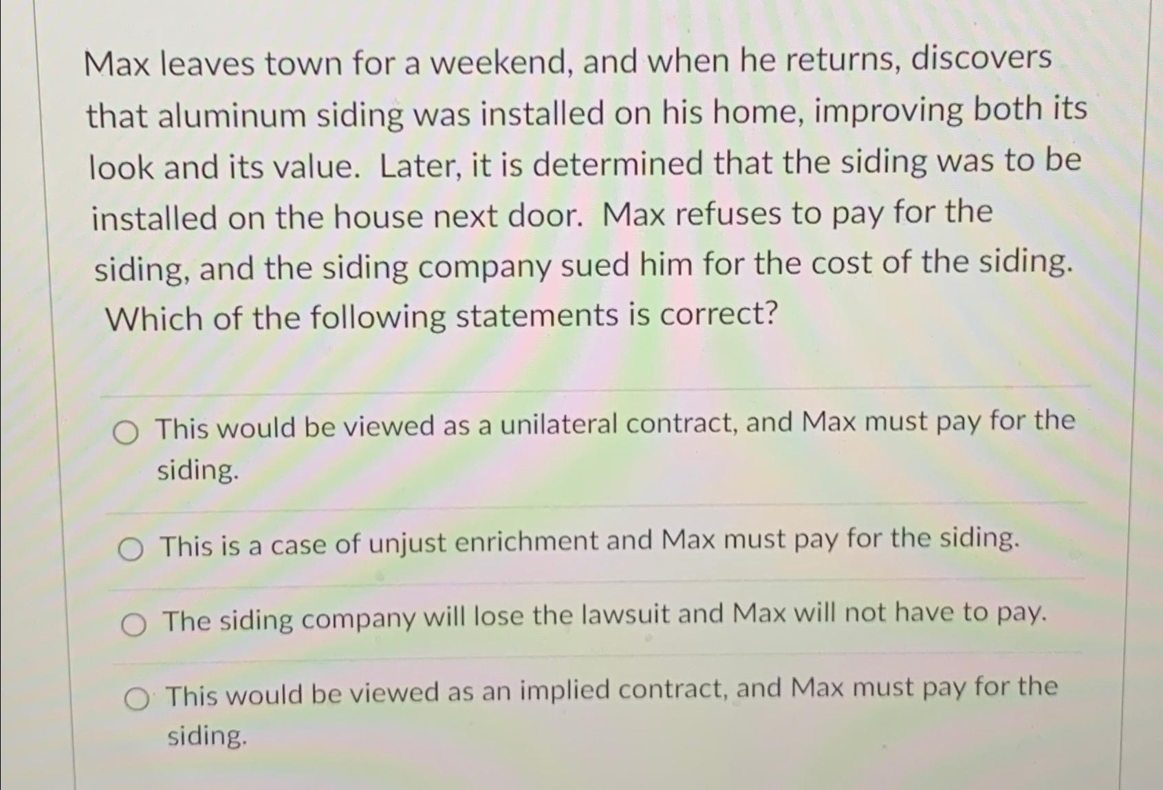  Max leaves town for a weekend, and when he returns, discovers