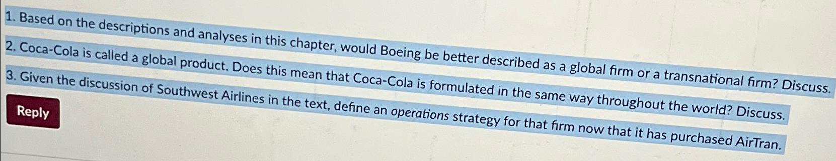  Based on the descriptions and analyses in this chapter, would Boeing