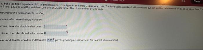 bake the fliris signature dish, vegetarlan pitza Oven type A can hancle