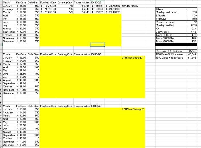 please help me understand the formula used to find the transportation cost