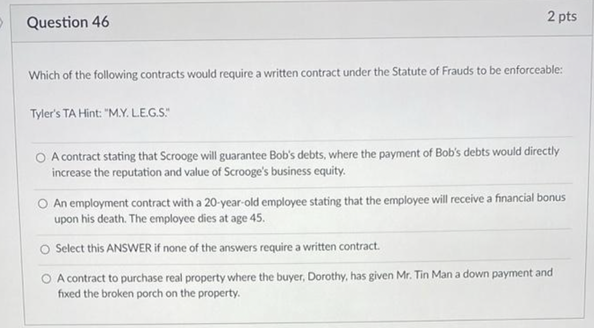 is one answer or more. In which of the following cases is