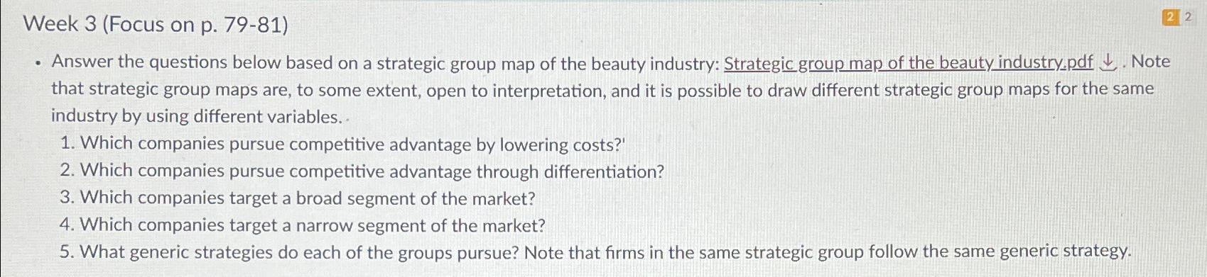  Week 3(Focus on p.79-81) 22 Answer the questions below based on